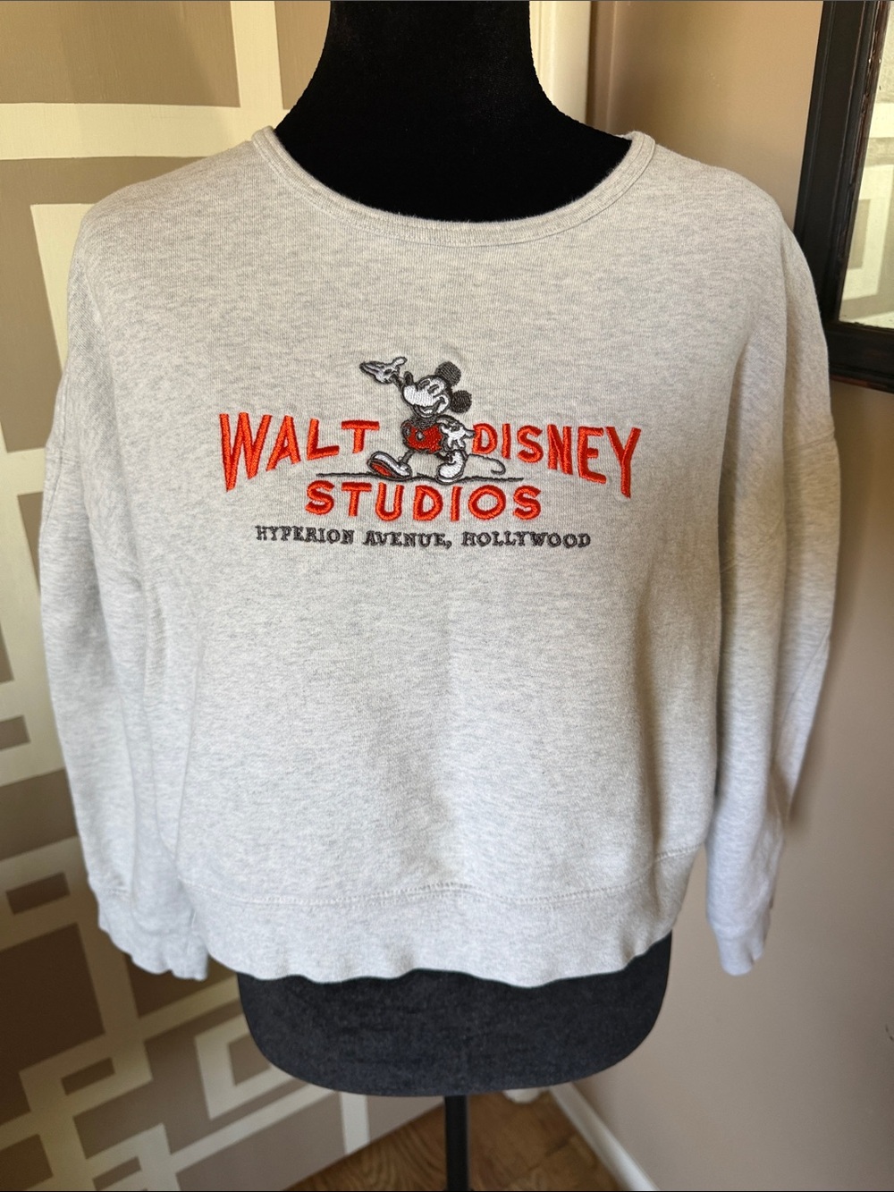 Disney 100 Women’s Commemorative Sweatshirt Walt Disney Studios Embroidery